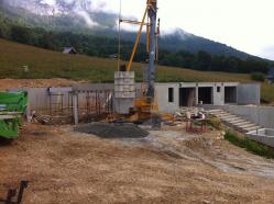 Élévation du sous-sol en béton